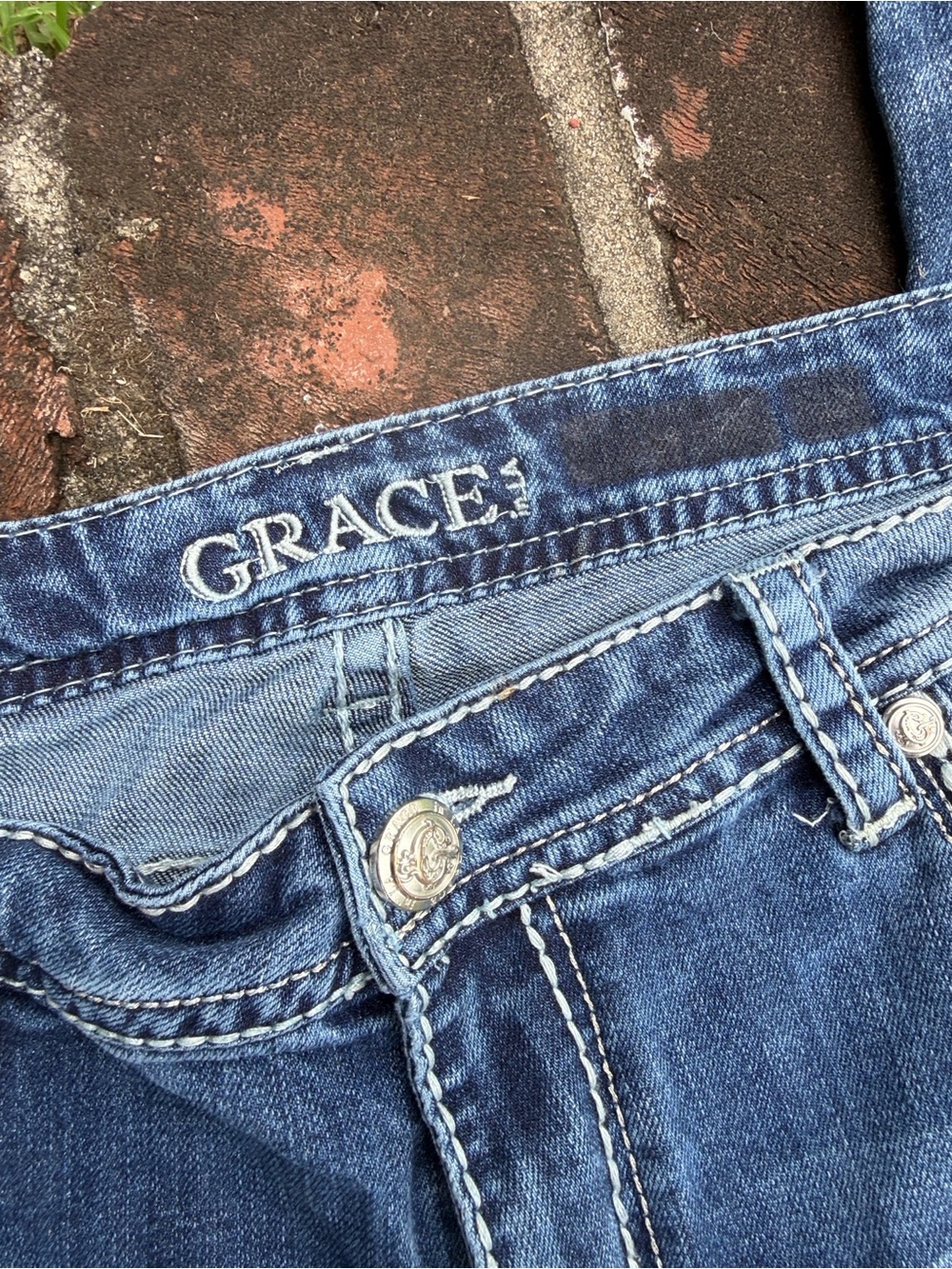 Grace in LA boot cut blue jeans size 34 - Picture 4 of 6